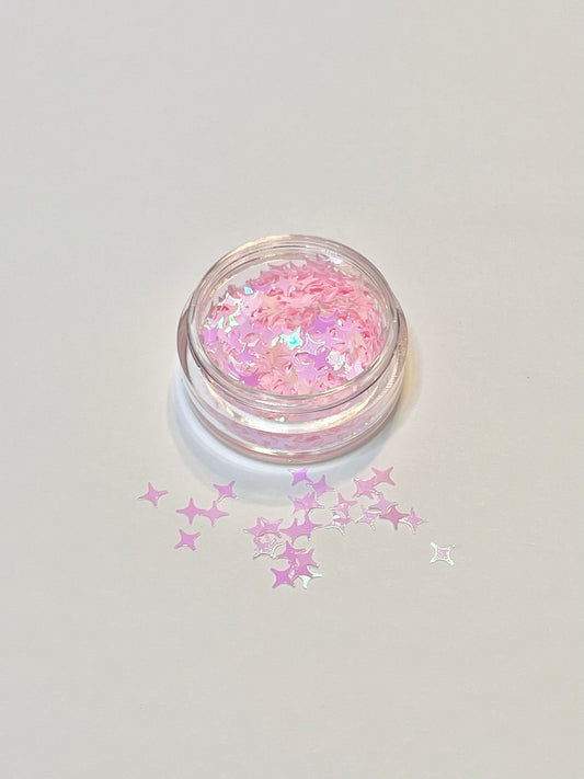 Pink Holographic Stars